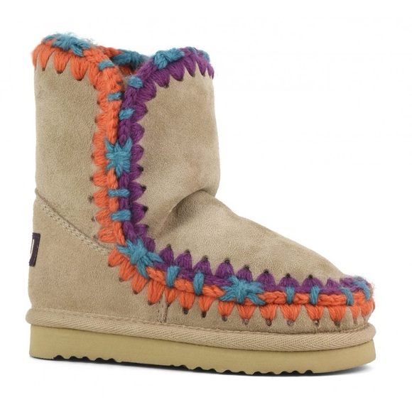 Free People MOU Eskimo Overstitching Shearling Boot Fur Lined Camel 37/6 NEW - Picture 9 of 9